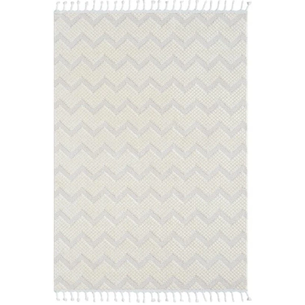 Seyran Magic Koleksiyonu Örgü Saçak Dekoratif Halı 1102 Bej