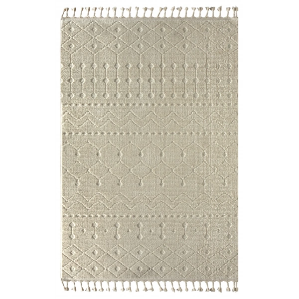 Seyran Matta Koleksiyonu İskandinav Dekoratif Halı 2022 Krem