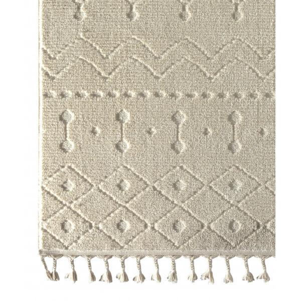 Seyran Matta Koleksiyonu İskandinav Dekoratif Halı 2022 Krem