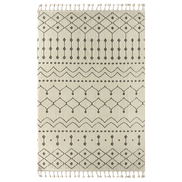 Seyran Matta Koleksiyonu İskandinav Dekoratif Halı 2022 Krem Bej