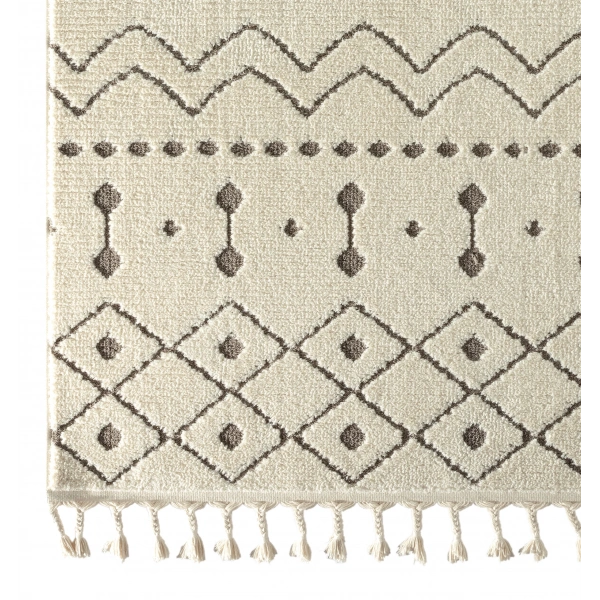 Seyran Matta Koleksiyonu İskandinav Dekoratif Halı 2022 Krem Bej