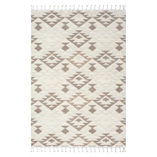 Seyran Matta Koleksiyonu İskandinav Dekoratif Halı 2023 Bej