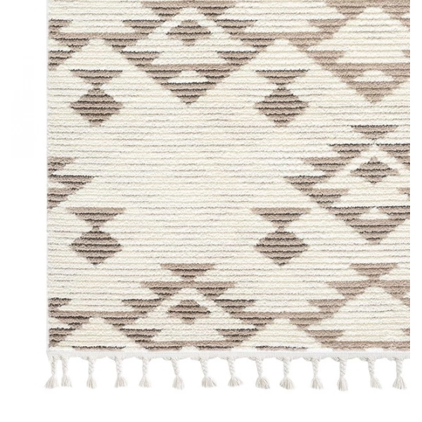 Seyran Matta Koleksiyonu İskandinav Dekoratif Halı 2023 Bej