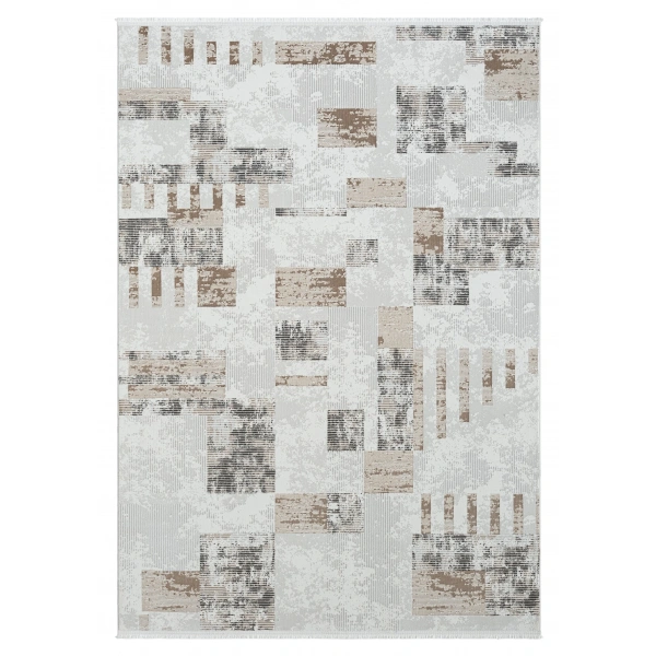 Seyran Mısra Koleksiyonu Modern Desenli Halı 5001 Kahve