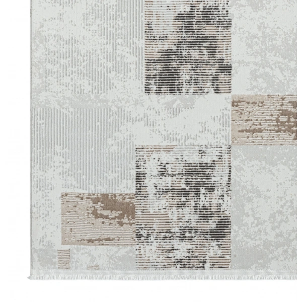 Seyran Mısra Koleksiyonu Modern Desenli Halı 5001 Kahve