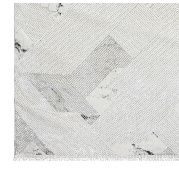 Seyran Mısra Koleksiyonu Modern Desenli Halı 5002 Gri