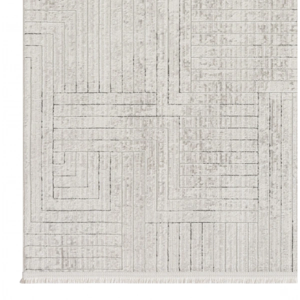 Seyran Mısra Koleksiyonu Modern Desenli Halı 5004 Gri