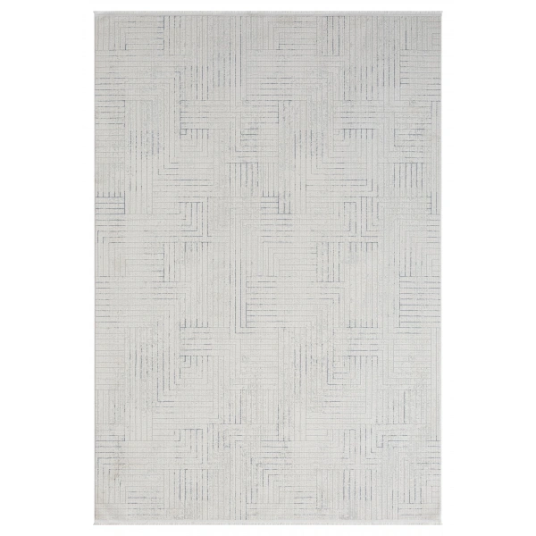 Seyran Mısra Koleksiyonu Modern Desenli Halı 5004 Mavi