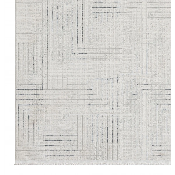 Seyran Mısra Koleksiyonu Modern Desenli Halı 5004 Mavi