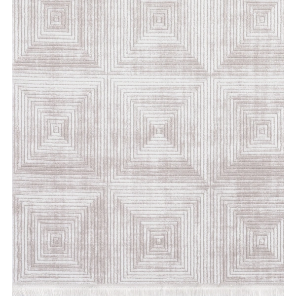 Seyran Roma Koleksiyonu Akrilik Dokuma Halı 414 Kemik Gri