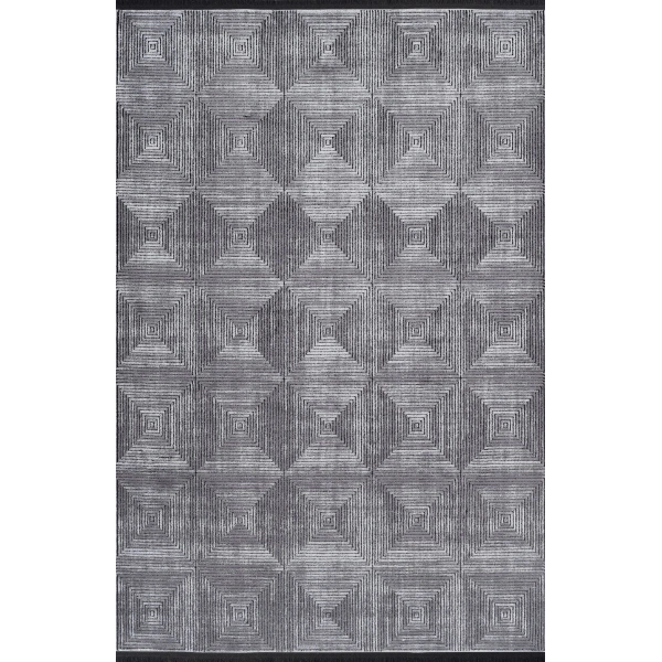 Seyran Roma Koleksiyonu Akrilik Dokuma Halı 423 Antrasit