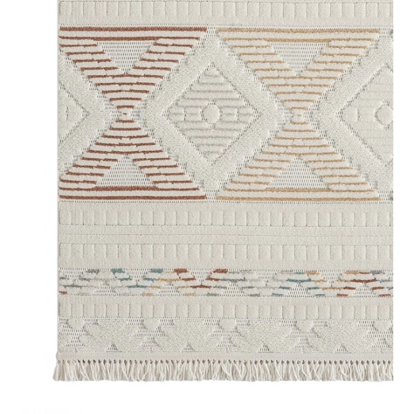 Seyran Rubby Koleksiyonu Sisal Dekoratif Halı 1551 Multi Beyaz