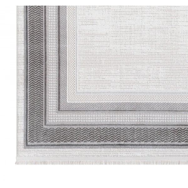 Seyran Zen Koleksiyonu Akrilik Dokuma Halı 7002 Antrasit