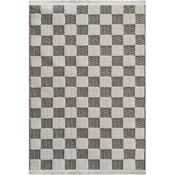 Tual Koleksiyonu Modern Saçaklı Halı 8407 Gri