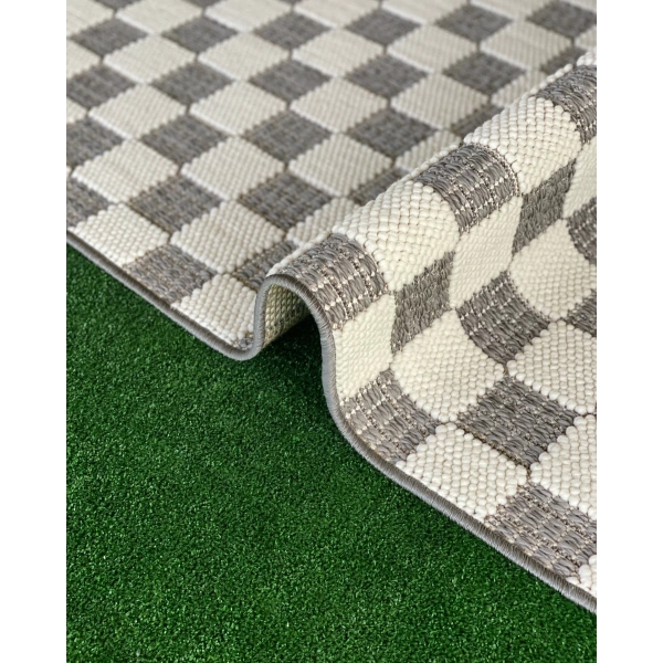 Tual Koleksiyonu Modern Saçaklı Halı 8407 Gri