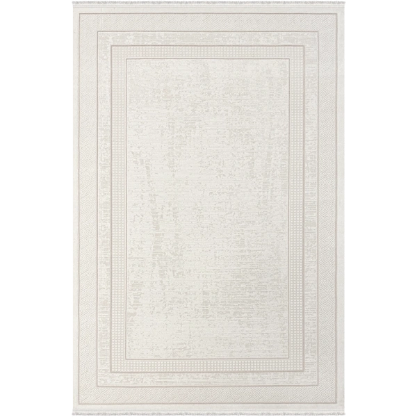 Vesta Koleksiyonu Akrilik Dokuma Saçaklı Halı 3751 Bej