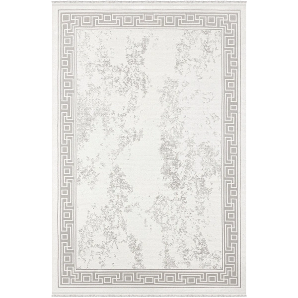 Vesta Koleksiyonu Akrilik Dokuma Saçaklı Halı 3753 Gri