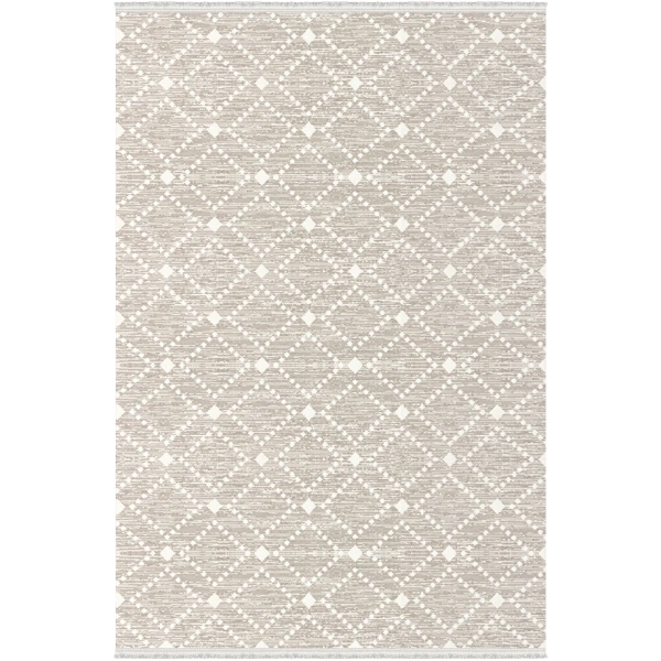 Vesta Koleksiyonu Akrilik Dokuma Saçaklı Halı 3764 Gri