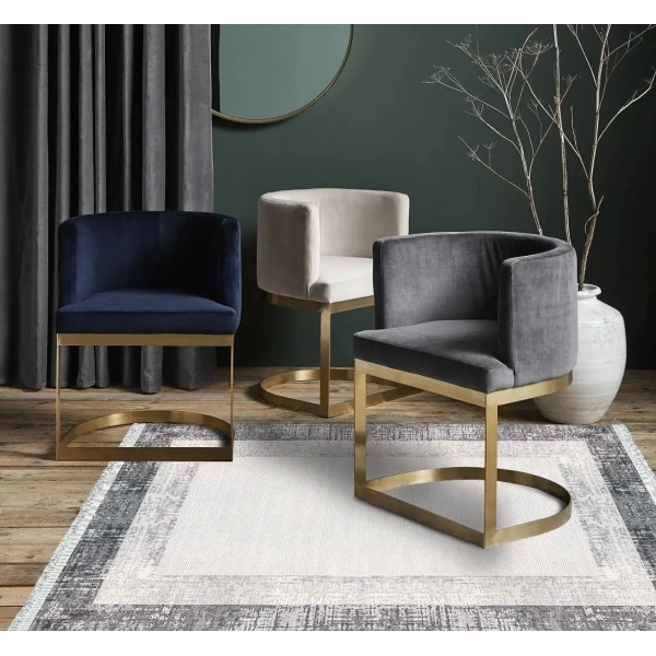 Victoria Koleksiyonu Viskon Akrilik Dokuma Lüks Saçaklı Halı 6007 Gri