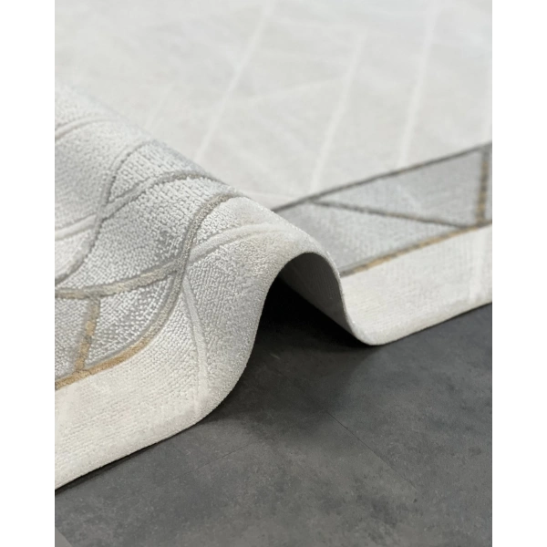 Viola Koleksiyonu Akrilik Dokuma Saçaklı Halı 3403 Gri