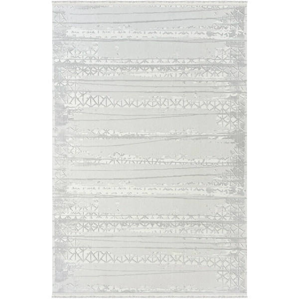 Viola Koleksiyonu Akrilik Dokuma Saçaklı Halı 3404 Gri