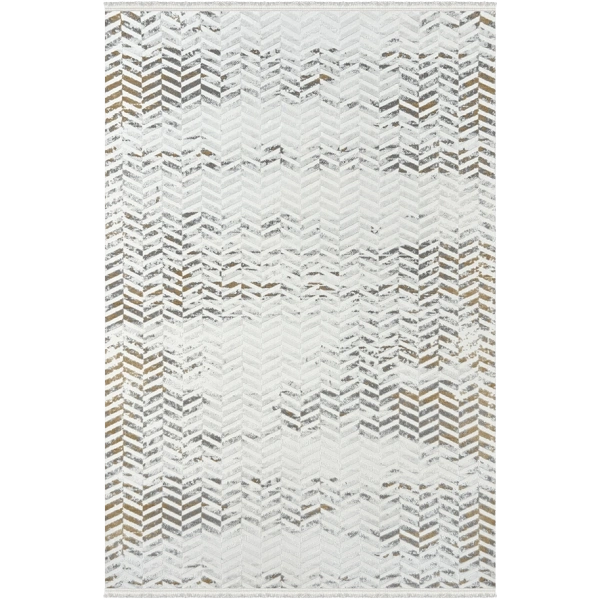 Viola Koleksiyonu Akrilik Dokuma Saçaklı Halı 3408 Gold