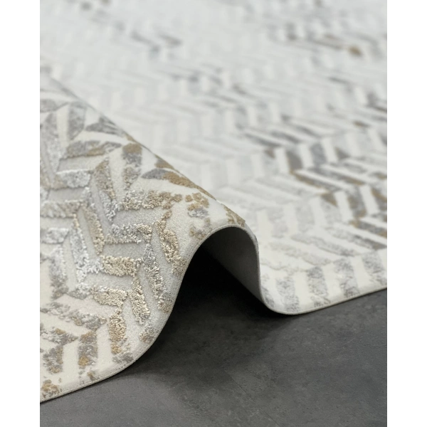 Viola Koleksiyonu Akrilik Dokuma Saçaklı Halı 3408 Gold