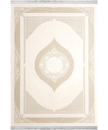 Alesta Koleksiyonu Akrilik Dokuma Saçaklı Halı 3502 Bej