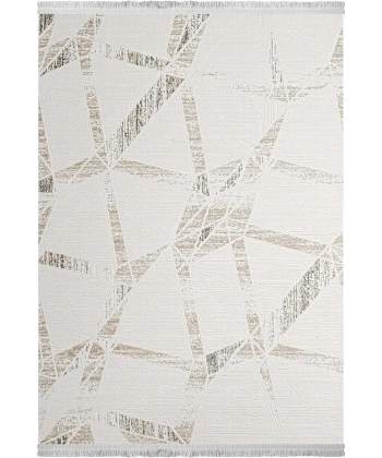 Alesta Koleksiyonu Akrilik Dokuma Saçaklı Halı 3503 Bej