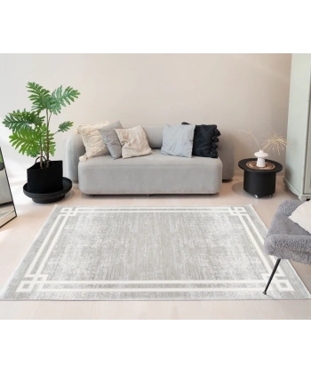 Bamboo Koleksiyonu Akrilik Dokuma Saçaklı Halı 1015 Gri