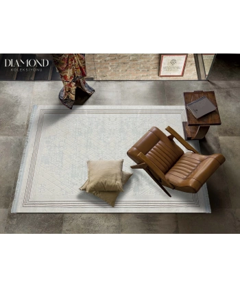 Diamond Koleksiyonu Sık Dokuma Saçaklı Halı 8509 Gold