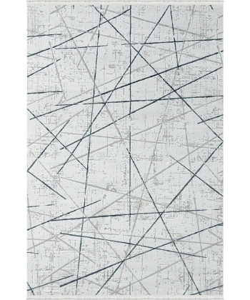 Dior Koleksiyonu Akrilik Dokuma Saçaklı Halı 4252 Mavi