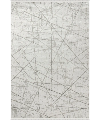 Dior Koleksiyonu Akrilik Dokuma Saçaklı Halı 4253 Gri