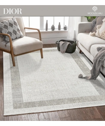Dior Koleksiyonu Akrilik Dokuma Saçaklı Halı 4254 Gri