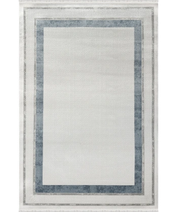 Dior Koleksiyonu Akrilik Dokuma Saçaklı Halı 4258 Mavi