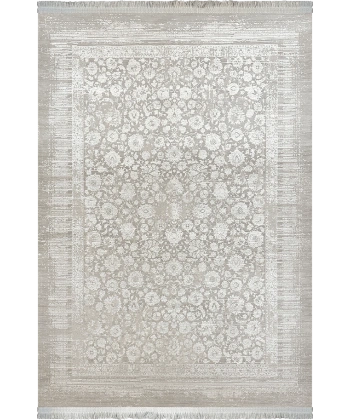 İpek Koleksiyonu 100 Tarak Viskon Akrilik Dokuma Lüks Halı 5002 Gri