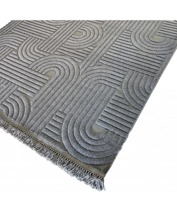 Luxess Dizayn Koleksiyonu Dekoratif Saçaklı Halı 1090 Antrasit