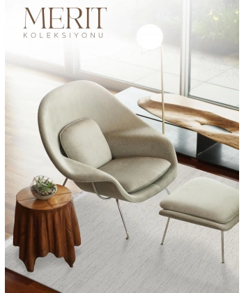 Merit  Koleksiyonu Modern Saçaklı Halı 2754 Krem