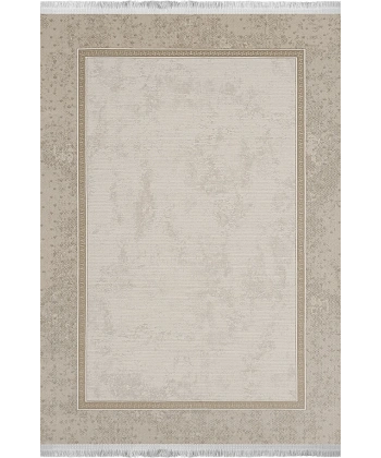 Milano Koleksiyonu Akrilik Dokuma Lüks Saçaklı Halı 4753 Bej