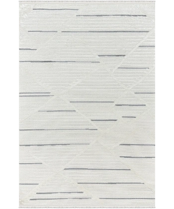 Pietra Koleksiyonu Dekoratif Modern Saçaklı Halı 8202 Gri