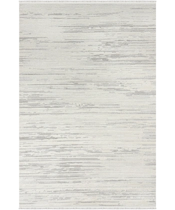 Pietra Koleksiyonu Dekoratif Modern Saçaklı Halı 8204 Krem