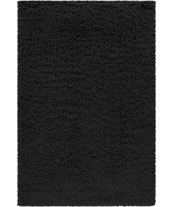 Puffy Koleksiyonu Shaggy Uzun Tüylü Halı 4006 Siyah