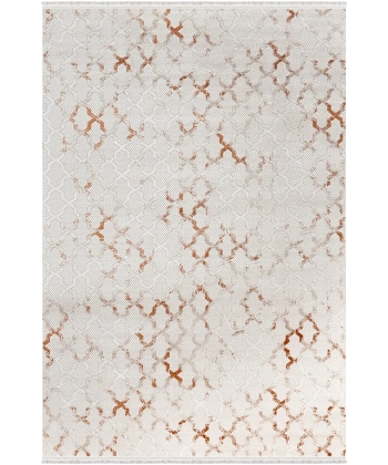 Rustik Koleksiyonu Akrilik Dokuma Saçaklı Halı 3202 Terra