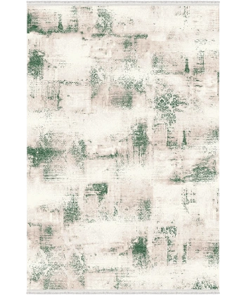 Rustik Koleksiyonu Akrilik Dokuma Saçaklı Halı 3208 Yeşil