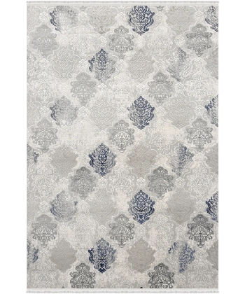 Rustik Koleksiyonu Akrilik Dokuma Saçaklı Halı 3212 Mavi