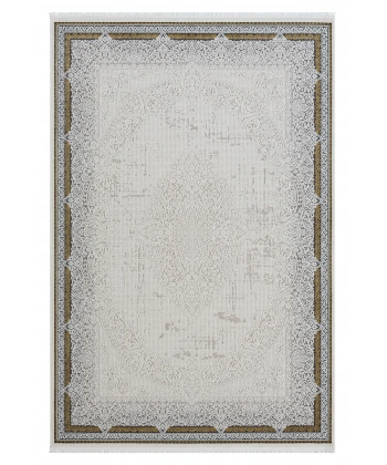 Seyran Ahlat Koleksiyonu %100 Akrilik Kalın ve sık Dokuma Halı 7051 Gold