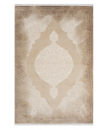 Seyran Asya Koleksiyonu %100 Akrilik Kalın Saçaklı Halı 524 Vizon