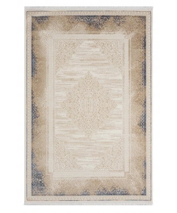 Seyran Asya Koleksiyonu %100 Akrilik Kalın Saçaklı Halı 525 Mavi