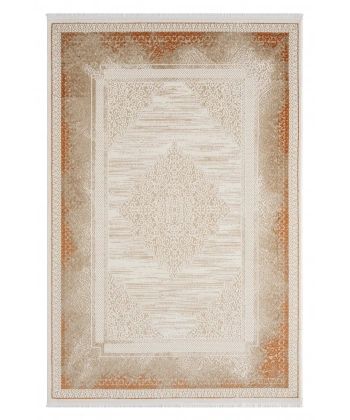 Seyran Asya Koleksiyonu %100 Akrilik Kalın Saçaklı Halı 525 Terra