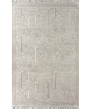 Seyran Avangard Koleksiyonu %100 Akrilik Kalın Sık Dokuma Halı 2035 Bej